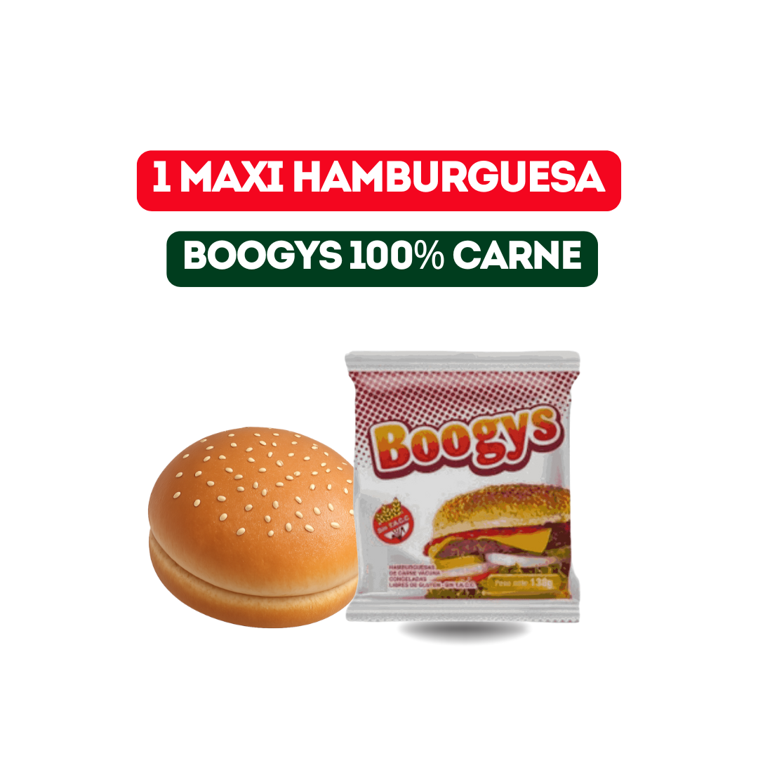 1 MAXI HAMBURGUESA BOOGYS 110GR CON PAN