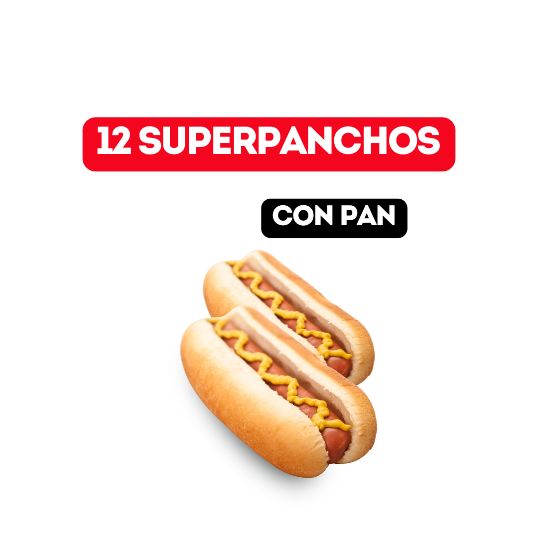 COMBO X12 SUPERPANCHOS CON PAN