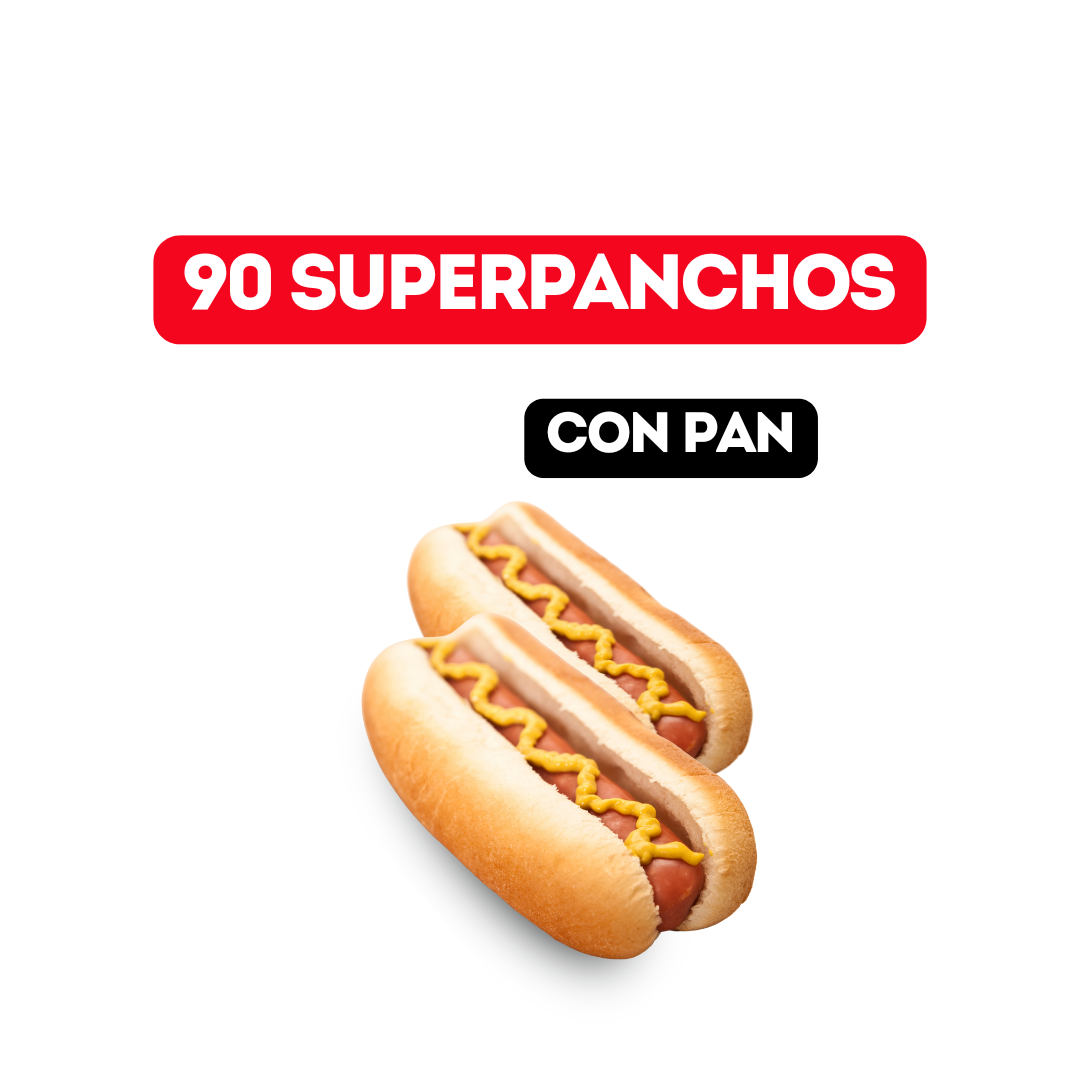 COMBO X90 SUPERPANCHOS CON PAN